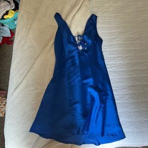 Princess Polly royal blue silk dress